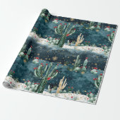 Cactus Western Cowboy Cowgirl Christmas Western Geschenkpapier (Ungerollt)