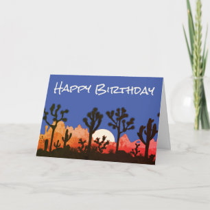Cactus Western Southwestern Theme Birthday Karte