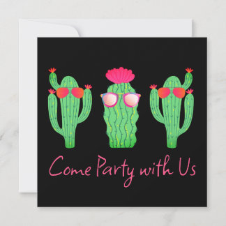 Cactus Western Theme Party Einladung