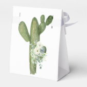 Cactus White Blume Pampas Grass Party Geschenkschachtel (Rückseite)