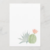 Cactus will Baby Card, Desert Baby Shower Begleitkarte (Rückseite)