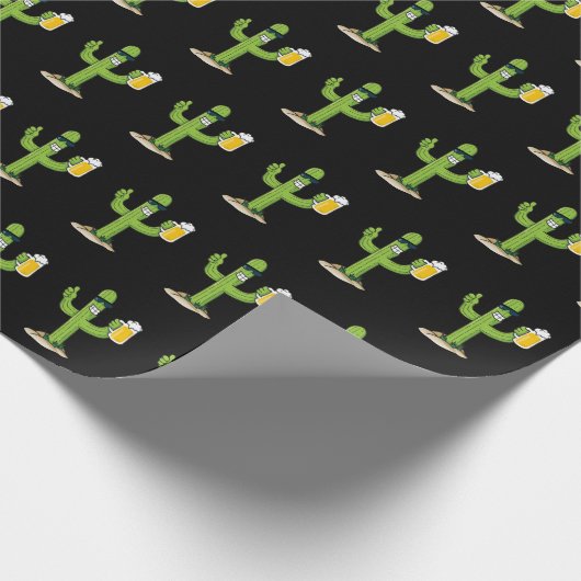 Cactus with Beer Pattern Geschenkpapier (Ecke)