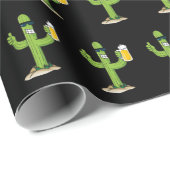 Cactus with Beer Pattern Geschenkpapier (Rolleneckpunkt)