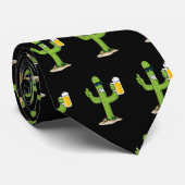 Cactus with Beer Pattern Krawatte (Gerollt)