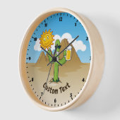 Cactus with Beer Uhr (Winkel)