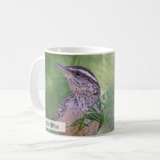 Cactus Wren Matthew 6:25 KJV Kaffeetasse (Vorderseite Links)