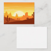 Cactus Wüstenlandschaft Visitenkarte (Vorne/Hinten)