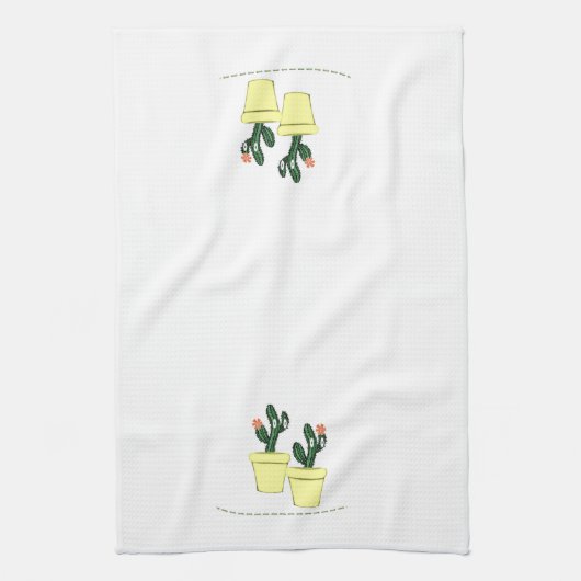 Cactus Yellow Kitchen Handtuch (Vertikal)