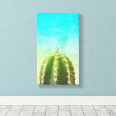 Cactus Zen Canvas Print Leinwanddruck (Insitu (Holzboden))