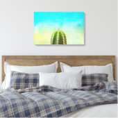 Cactus Zen Canvas Print Leinwanddruck (Insitu (Schlafzimmer))