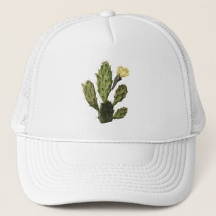 Cactusblüten-Vintage-Zeichnung Trucker Hut Truckerkappe