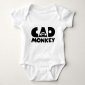 Cad-Affe Baby Strampler (Vorderseite)