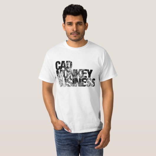 Cad-Affe-Geschäfts-T - Shirt (Vorne ganz)
