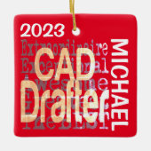 CAD Drafter Extraordinaire CUSTOM Keramikornament (Vorderseite)