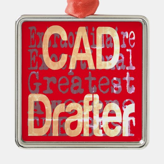 CAD Drafter Extraordinator Ornament Aus Metall (Vorne)