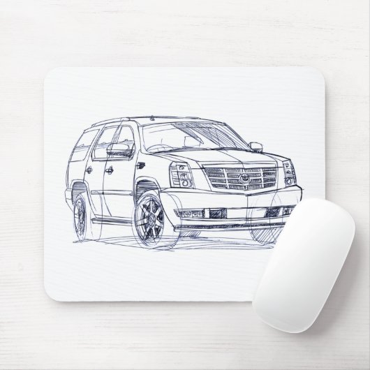 Cad Escalade 2007 Mousepad (Mit Mouse)