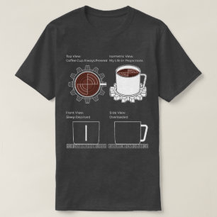 CAD-Modus: Kaffee, Gears & Chaos T-Shirt