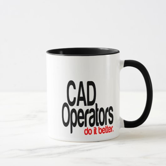 CAD-Operatoren machen es besser, die Tasse zu zieh (Rechts)