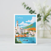 Cadaques Spain Vintage Postkarte (Stehend Vorderseite)