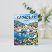 Cadaqués Spanien Postkarte (Stehend Vorderseite)