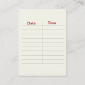 Cadaverine Beauty & Wellness-Center Salon Terminal Terminkarte (Rückseite)