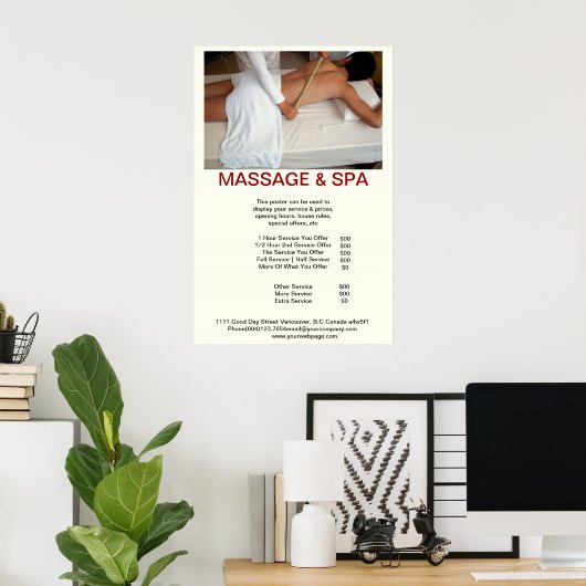 Cadaverine Wellness-Center Massage Schönheitssalon Poster (Heimbüro)
