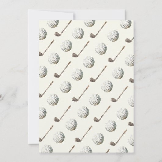 Caddie auf dem Weg Golf Baby Dusche einladen Einladung (Rückseite)