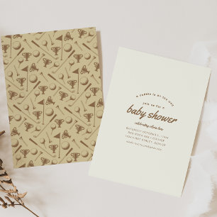 Caddie auf dem Weg Golf Baby Dusche einladen Einladung