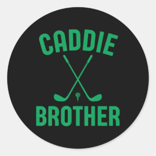 Caddie Brother Golf Club Golfplatz Niedlicher Golf Runder Aufkleber