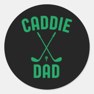 Caddie Vater Golf Club Cool Golfplatz Niedlich Gol Runder Aufkleber