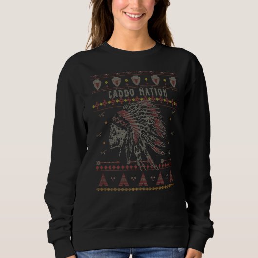 Caddo Nation Amerikanische Ureinwohner Tribe Ugly Sweatshirt (Vorderseite)