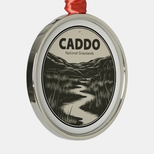 Caddo National Grasslands Texas Stream Ornament Aus Metall (Rechts)