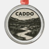Caddo National Grasslands Texas Stream Ornament Aus Metall (Vorne)