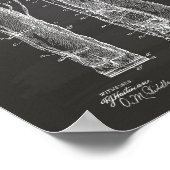 Caddy Bag 1905 Patent Art - Chalkboard Poster (Ecke)