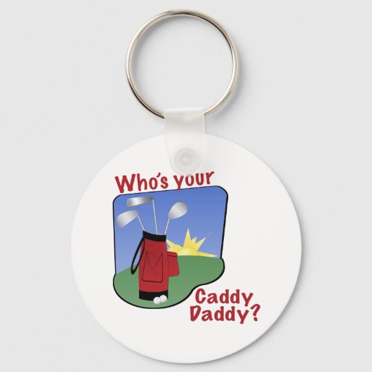 Caddy Daddy Golfer-Geschenk Schlüsselanhänger (Vorderseite)