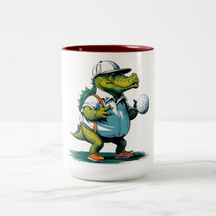Caddysaurus Dinosaur Zweifarbige Tasse