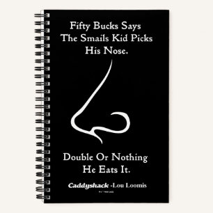 Caddyshack 50 Bucks Says Notizblock