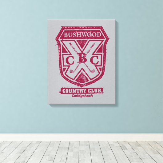Caddyshack | Bushwood Country Club Wappen Leinwanddruck (Insitu (Holzboden))