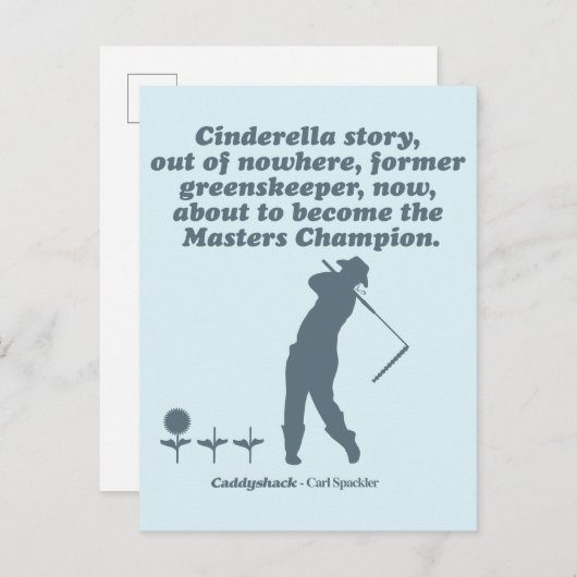 Caddyshack | Cindrella Story Postkarte (Vorne/Hinten)