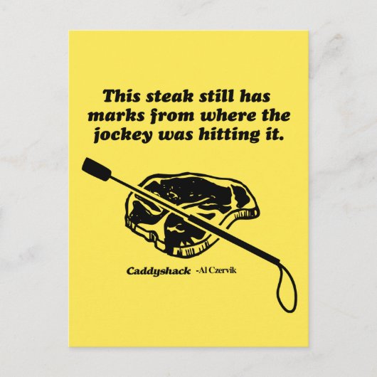 Caddyshack | Dieser Steak hat immer noch Markierun Postkarte (Vorderseite)