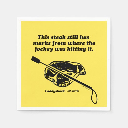 Caddyshack | Dieser Steak hat immer noch Markierun Serviette (Vorderseite)