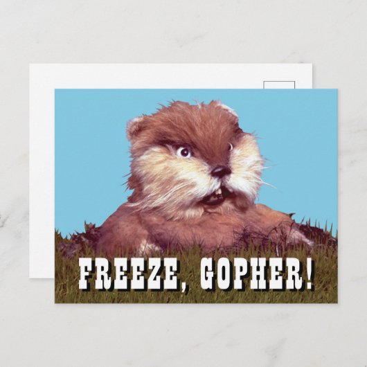 Caddyshack | Freeze, Gopher! Postkarte (Vorne/Hinten)