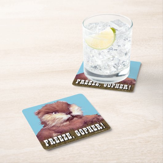 Caddyshack | Freeze, Gopher! Rechteckiger Pappuntersetzer (Vor Ort)