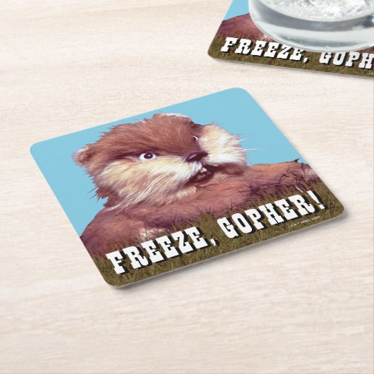 Caddyshack | Freeze, Gopher! Rechteckiger Pappuntersetzer (angewinkelt)