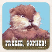 Caddyshack | Freeze, Gopher! Rechteckiger Pappuntersetzer (Vorderseite)