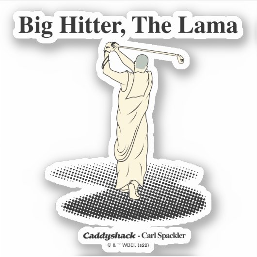Caddyshack | Großer Hitter, der Lama Aufkleber (Vorderseite)