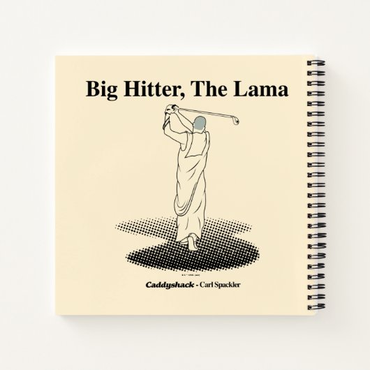 Caddyshack | Großer Hitter, der Lama Notizblock (Rückseite)