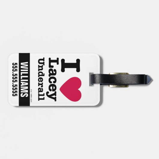 Caddyshack | I Liebe Lacey Underall Gepäckanhänger (Rückseite horizontal)