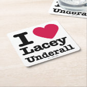Caddyshack | I Liebe Lacey Underall Rechteckiger Pappuntersetzer (angewinkelt)