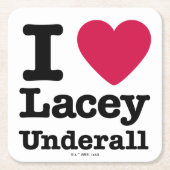 Caddyshack | I Liebe Lacey Underall Rechteckiger Pappuntersetzer (Vorderseite)